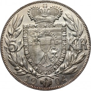 Liechtenstein, John II, 5 Kronen 1904