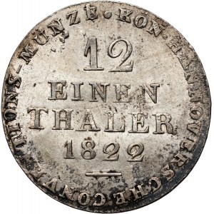 Germany, Hanover, George IV, 1/12 Thaler 1822 LB