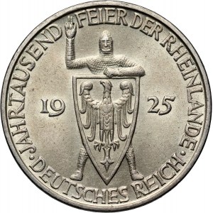 Germany, Weimar Republic, 3 Mark 1925 D, Munich, Rhineland