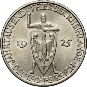 Germany, Weimar Republic, 3 Mark 1925 D, Munich, Rhineland