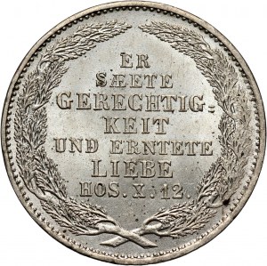 Germany, Saxony, Frederick Augustus II, 1/6 Thaler 1854, Dresden