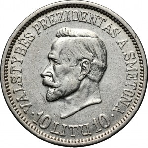 Lithuania, 10 Litu 1938, 20th Anniversary of Republic, A. Smetona