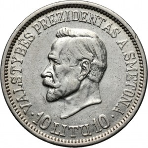 Lithuania, 10 Litu 1938, 20th Anniversary of Republic, A. Smetona