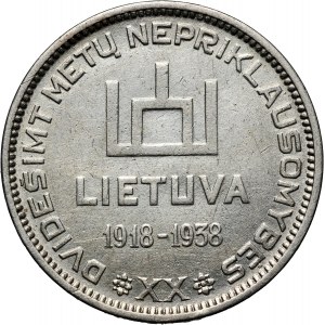 Lithuania, 10 Litu 1938, 20th Anniversary of Republic, A. Smetona