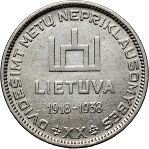 Lithuania, 10 Litu 1938, 20th Anniversary of Republic, A. Smetona
