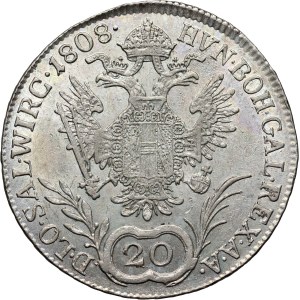 Austria, Francis II, 20 Kreuzers 1808 A, Vienna