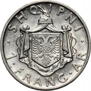 Albania, Zog I, 1 Frang Ar 1935 R, Rome