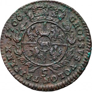 Stanisław August Poniatowski, trojak 1766 G, Kraków, Zbrojarz