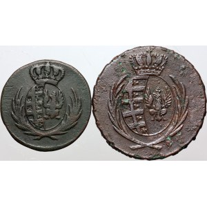 Księstwo Warszawskie, zestaw monet z lat 1811-1812, (2 sztuki)