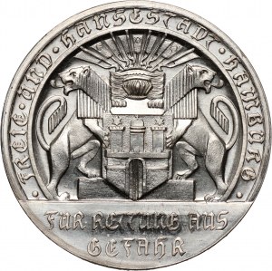 Germany, silver medal ND (1918-1934), For Rescue, Hamburg
