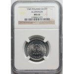 PRL, 1 złoty 1949, aluminium