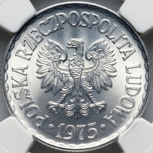 People's Republic of Poland, 1 zloty 1975, without mint mark