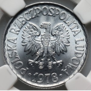 PRL, 1 złoty 1978, bez znaku mennicy