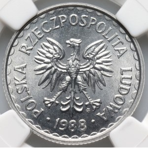 People's Republic of Poland, 1 zloty 1988