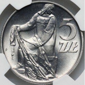 PRL, 5 złotych 1960, Rybak