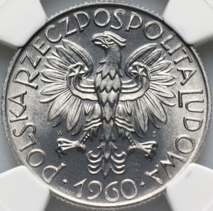 People's Republic of Poland, 5 gold 1960, Fisherman