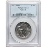 PRL, 5 złotych 1971, Rybak