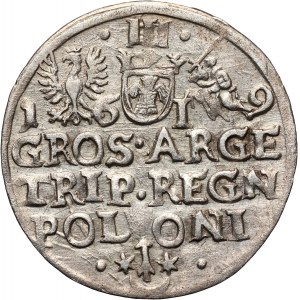 Zygmunt III Waza, trojak 1619, Kraków