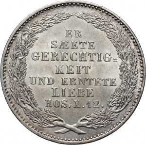Germany, Saxony, Frederick Augustus II, 1/3 Thaler posthumous 1854, Dresden
