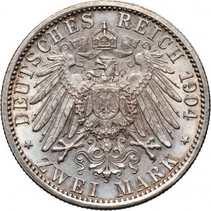 Germany, Hesse-Darmstadt, Ernest Ludwig, 2 Mark 1904