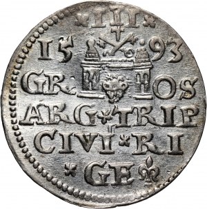 Sigismund III Vasa, trojak 1593, Riga