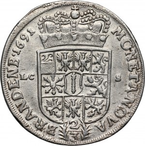 Germany, Brandenburg-Prussia, Frederick III, 2/3 Thaler 1691 LCS