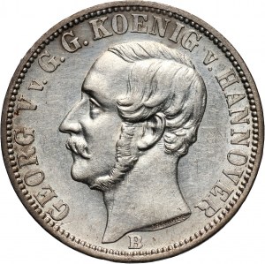 Germany, Hanover, George V, 1/6 Thaler 1860 B