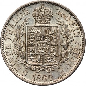 Germany, Hanover, George V, 1/6 Thaler 1860 B