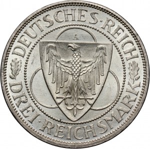 Germany, Weimar Republic, 3 Mark 1930 A, Berlin, Rhineland