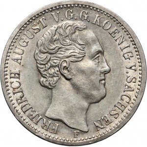 Germany, Saxony, Frederick Augustus II, 1/3 Thaler 1852 F, Dresden