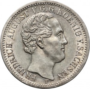 Germany, Saxony, Frederick Augustus II, 1/3 Thaler 1852 F, Dresden