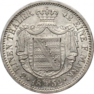Germany, Saxony, Frederick Augustus II, 1/3 Thaler 1852 F, Dresden