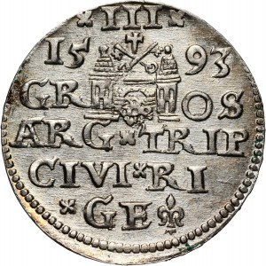 Sigismund III Vasa, trojak 1593, Riga