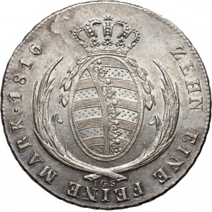 Germany, Saxony, Friedrich August III, Thaler 1816 IGS, Dresden