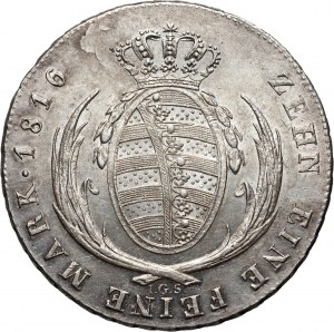 Germany, Saxony, Friedrich August III, Thaler 1816 IGS, Dresden