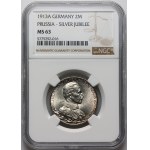 Germany, Prussia, Wilhelm II, 2 Mark 1913 A, 25-years of Reign
