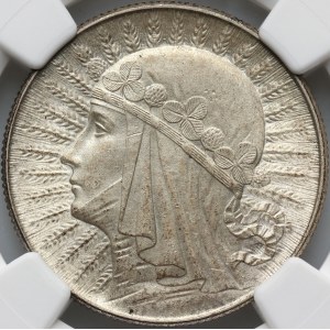 II RP, 5 złotych 1934, Warszawa, Głowa Kobiety