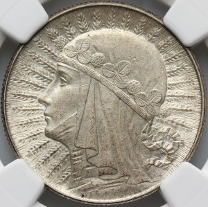 II RP, 5 zloty 1934, Warsaw, Head of a Woman
