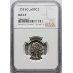 II RP, 2 złote 1933, Warszawa, Głowa Kobiety