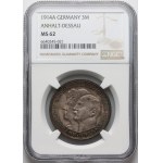Germany, Anhalt-Dessau, Frederick II, 3 Mark 1914 A, Berlin, Silver Wedding