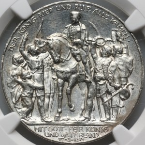 Germany, Prussia, Wilhelm II, 3 Mark 1913 A, Berlin, 100th Anniversary of the victory at the Battle of Leipzig