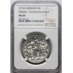Germany, Prussia, Wilhelm II, 3 Mark 1913 A, Berlin, 100th Anniversary of the victory at the Battle of Leipzig