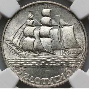II RP, 5 złotych 1936, Warszawa, Żaglowiec