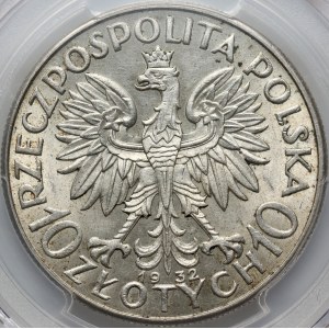 II RP, 10 złotych 1932, Warszawa, Głowa Kobiety