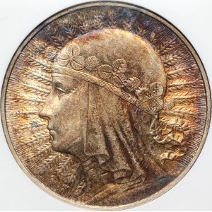 II RP, 10 złotych 1932, Warszawa, Głowa Kobiety