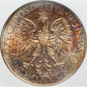II RP, 10 złotych 1932, Warszawa, Głowa Kobiety