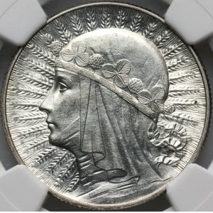 II RP, 5 złotych 1933, Warszawa, Głowa Kobiety
