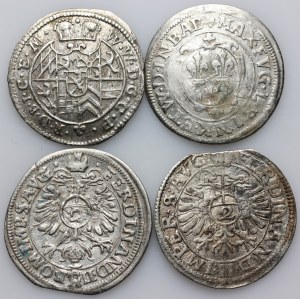 Germany, 17th century 2 Kreuzers coin set (4 pieces)