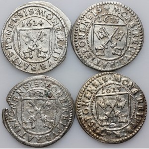 Germany, Regensburg, set of 2 Kreuzers from 1623-1624, (4 pieces)