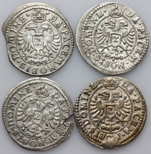 Germany, Regensburg, set of 2 Kreuzers from 1623-1624, (4 pieces)